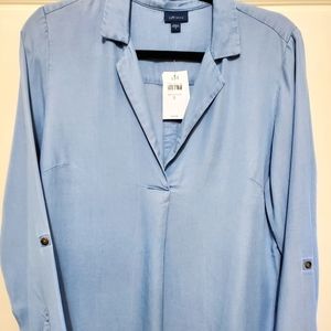 JJill chambray popover blouse sz. Small NWT